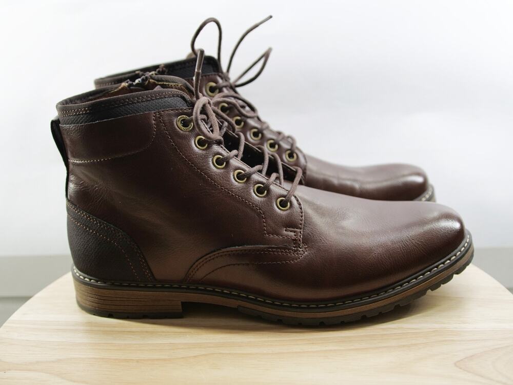 Men's Steve Madden Trivis Lace Up Boots Size 10.5 Brown